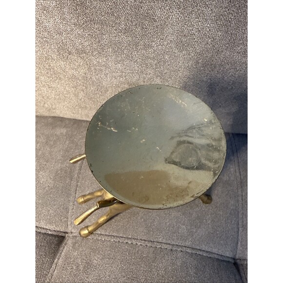 Vintage Brass Reindeer Buck Pillar Heavy Candle Holder - Picture 6 of 14